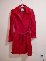 Vintage Misty Harbor Fuchsia Pink Rain Trench Coat Women&#39;s 4P with Belt ... - £18.47 GBP