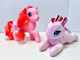 Gi-Go Wonderland Pink Pony & Greenbrier Fuzzy Friends Plush Pink Pony Set Of 2 - £10.16 GBP