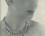 Van Cleef &amp; Arpels Diamond Neckless 1950 Magazine Ad - £12.46 GBP