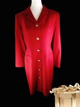 Vintage Brooks Brothers Jacket 8P 100% Wool Button Up Red Jacket Dress - £19.47 GBP