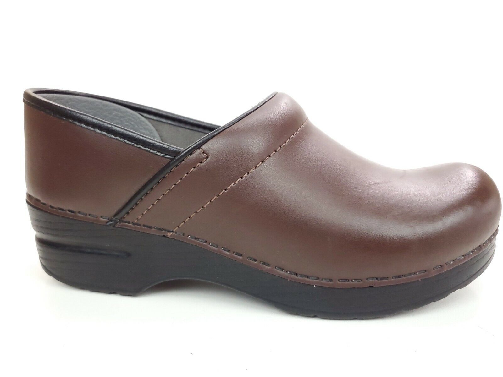 Primary image for Dansko Professional Stapled Clog Brown Leather Size 38 US 7.5-8