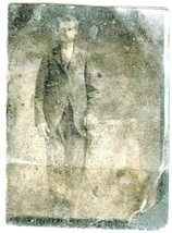 Tintype of Fella Standing Upright Ragged Attire 1800s - Hard to see much. - £3.58 GBP