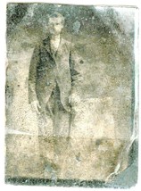 Tintype of Fella Standing Upright Ragged Attire 1800s - Hard to see much. - $6.16 CAD
