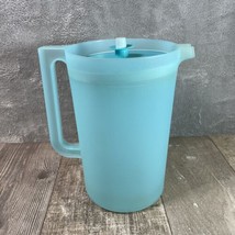 Tupperware 1 gal Pitcher #1416 with Push Button Lid - Blue Sheer - £14.87 GBP