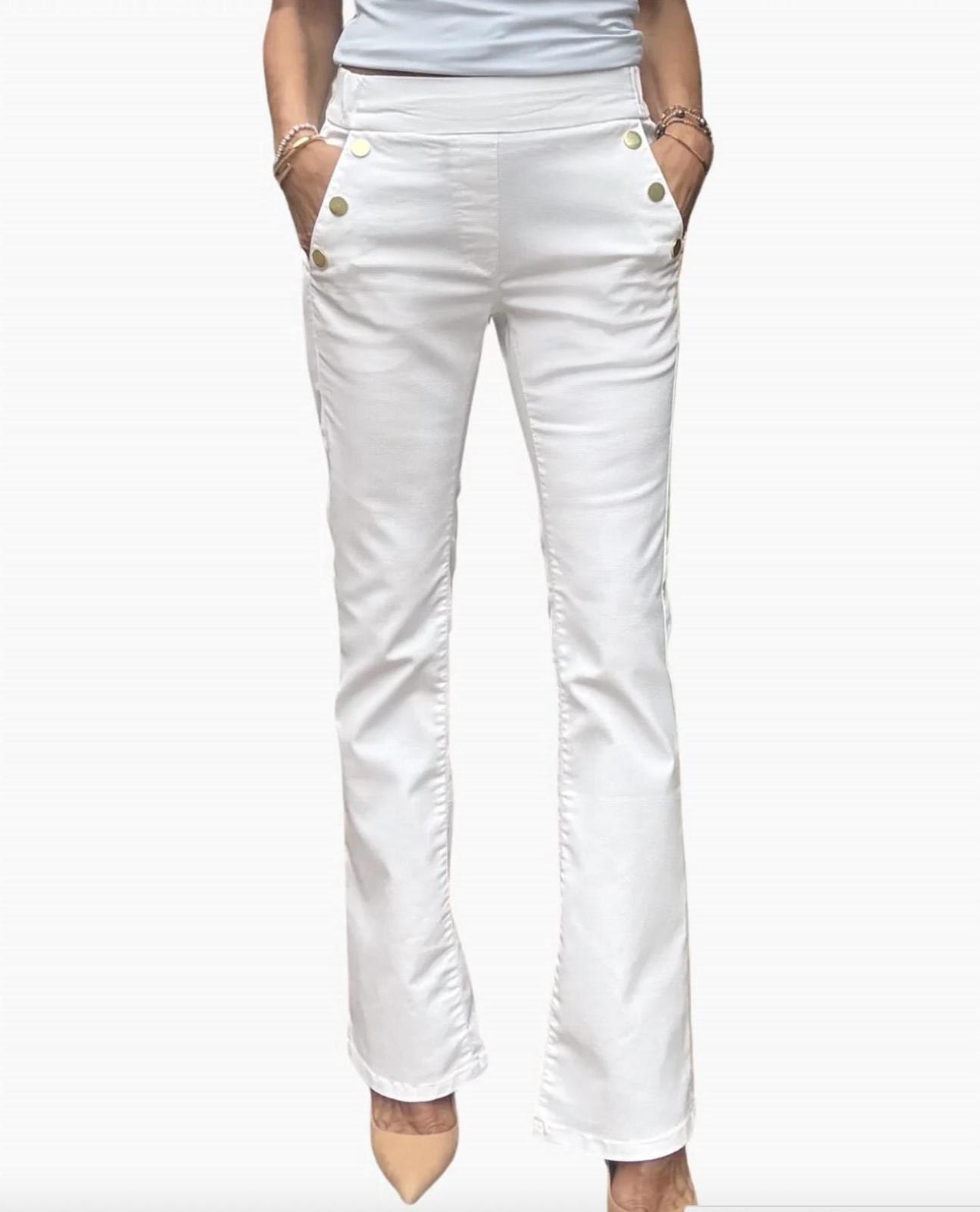 Bevy Flog Ellen Pants White Check - $146.00