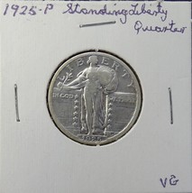 1925 Standing Liberty Quarter Silver Coin - £36.02 GBP