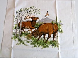 Elk Quilting Crafting Sewing Pillow Panel 14.25&quot; x12.5&quot; Cranston Screen Print - £4.63 GBP