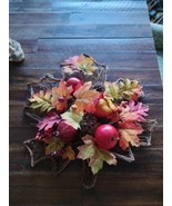 Vintage floral arrangement, Wall /Door Hanging Fall/Thanksgiving decoration - $621.64 MXN