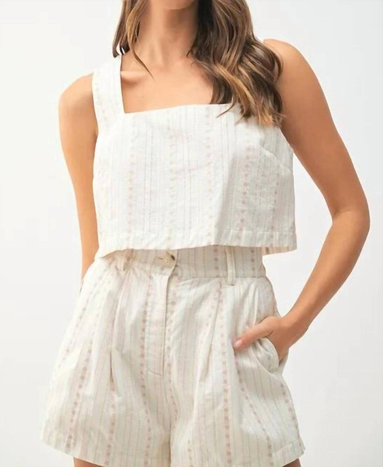 Mable Floral Square Neck Set Light Taupe - $57.00