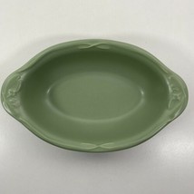 Pfaltzgraff Winterwood 11&quot; Oval Vegetable Serving Dish Bowl Green Bird Holly - £19.77 GBP