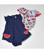 2 Spring Summer One Piece Girl&#39;s Watermelon  Size 12 Months and No Size - $239.10 MXN