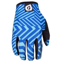 SixSixOne 661 Youth Medium Comp Gloves MTB Full Finger Dazzle Blue Kids ... - $23.97