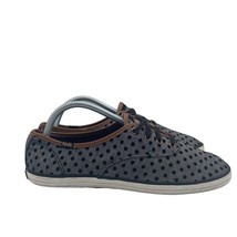 Keds Gray Black Polka Dot Low Lace Up Canvas Shoes Casual Womens 8.5 - $34.64