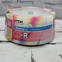 TDK 30 Pack CD-R Discs (CDR80 52X ) - White Printable Discs - £15.54 GBP