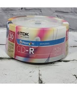 TDK 30 Pack CD-R Discs (CDR80 52X ) - White Printable Discs - £15.77 GBP