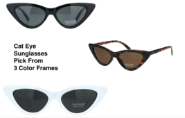 Cat Eye Triangle Sunglasses Flat Lens Vintage Retro Plastic Frame Women ... - £7.88 GBP