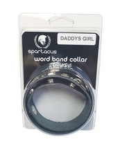 Spartacus Daddys Girl Leather Collar - Black - £21.57 GBP