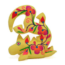Hand Embroidered Dragon Soft Sculpture Pin Cushion - $8.45