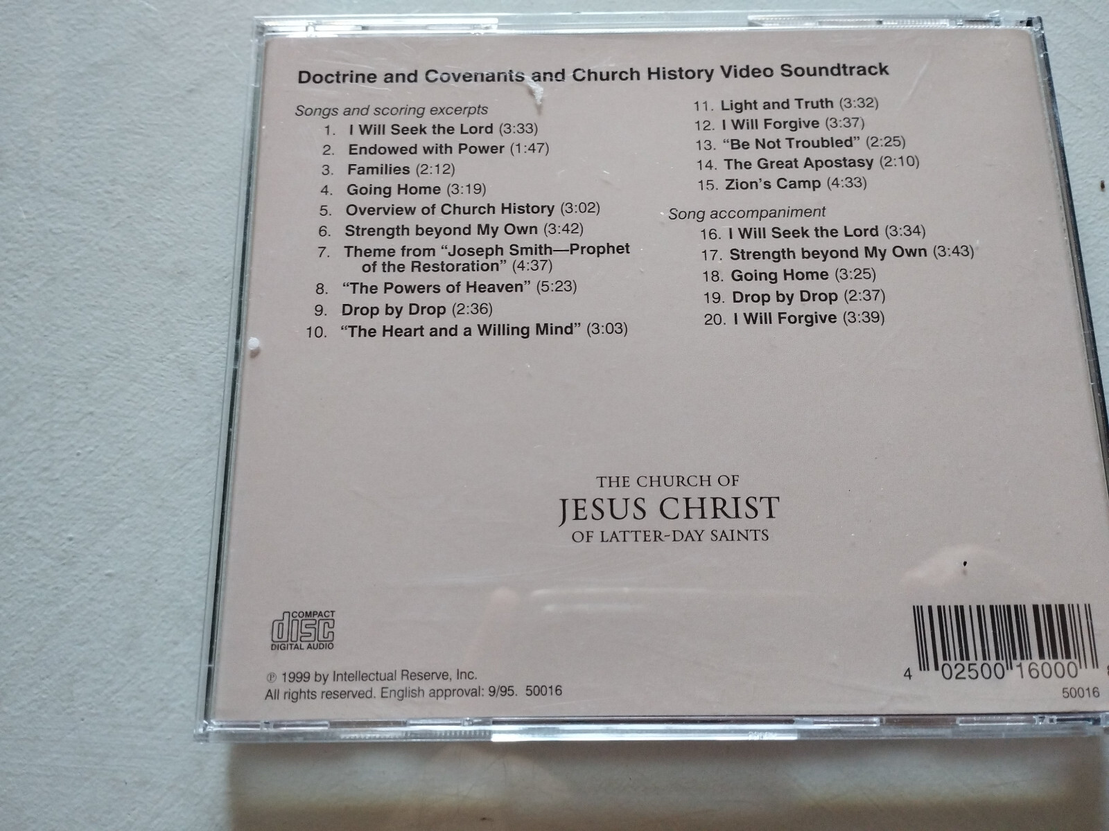 Doctrine And Covenants Bande Originale The Church Of Jesus Christ 1999 - CD Item image 2