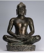 Antigüedad Khmer Estilo Sentado Bronce Meditación Jayavarman VII Estatua - - £2,835.78 GBP