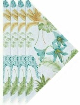 J Queen Rio Fabric Napkins Set of 4 Tropical Floral Beach Water Stain Resistant - £19.89 GBP