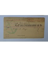 1882 Steamer Paddleboat  Belle of Memphis Bill of Lading  SANK IN 1895 - $116.88