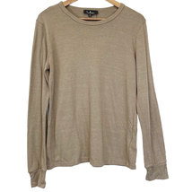 NEW Lulus Womens L Long Sleeve Knit Top Shirt Tan Brown Sand Soft Cozy  - £20.80 GBP