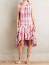 NWT Anthropologie Pippa Swing Dress SMALL Sleeveless Pockets Maeve Pink ... - $34.99