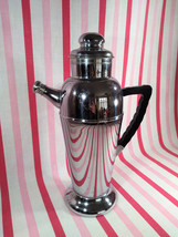 Lovely Vintage Keystonware Cocktail Shaker Chrome Plated Black Bakelite Handle - £38.55 GBP