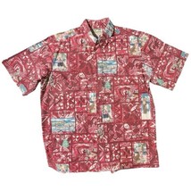 Reyn Spoon Mele Kalikimaka Christmas Men&#39;s Aloha Hawaiian Shirt USA Size XL - $53.04