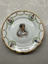 Antique MZ Austria Porcelain Pink Roses Gold Gilt Plate 8 M - €55,08 EUR