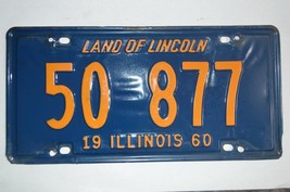 Illinois  1960  License Plate  50 877 - $204.41 MXN