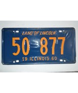 Illinois  1960  License Plate  50 877 - $205.89 MXN
