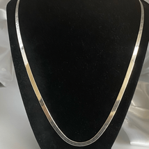 AOZ Italian Sterling 22” HerringBone  necklace by Milor - £75.00 GBP
