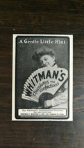 Vintage 1909 Whitman&#39;s Chocolates and Confections Original Ad 721b - £5.24 GBP