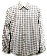 Egara Non-Iron Flip Cuffs Dress Shirt Mens XL White Check Long Sleeve Co... - £9.33 GBP