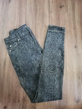 7 For All Mankind - Black - Skinny Jeans Snakeskin Print Pants Women&#39;s Size 27 - £9.62 GBP
