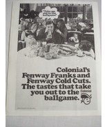 1976 Ad Colonial Fenway Franks and Cold Cuts Take Me Out to the Ballgame - $10.95 CAD