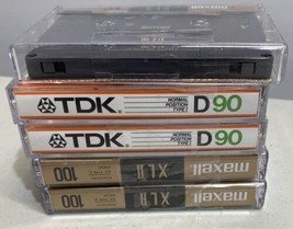 3 Unused Maxell High Bias XL II 100 Audio Cassette 100 Minutes &amp; 2 TDK D90 - £10.91 GBP