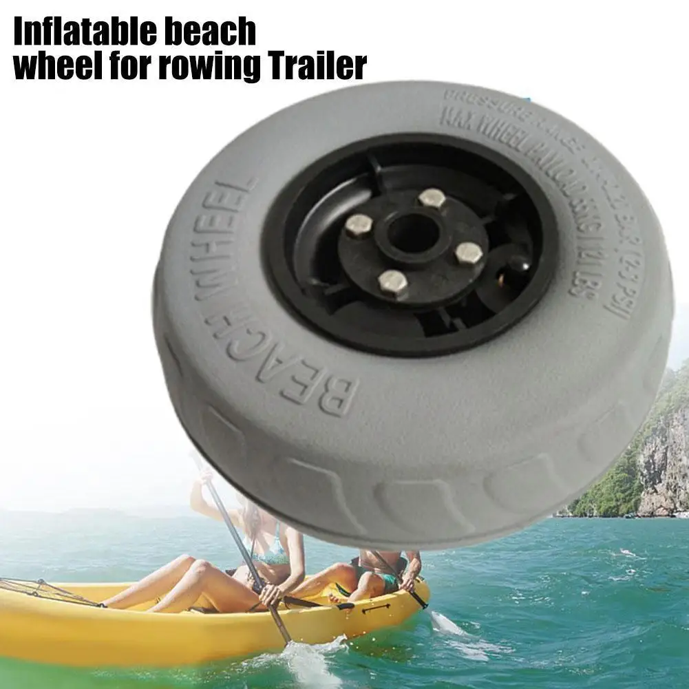 Sporting 9 Inch Pu Pneumatic Tire Kayak Trolley/trolley Wheels Beach For The Bea - £46.19 GBP