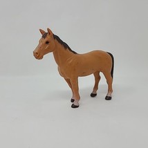 TREE HOUSE KIDS 5&quot; Brown Plastic Horse Animal Figure Figurine Toy Cake T... - £8.57 GBP