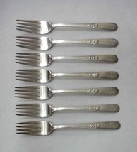 1940 Vintage Holme Edwards Silverplate Youth Pattern Flatware~ 7pc Dinner Forks - £51.64 GBP