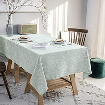 Waterproof Cotton Linen Tablecloths Square Dining Table Cloth Wipe Clean Indo Ho - £51.92 GBP