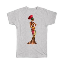 African Woman Profile : Gift T-Shirt Ethnic Art Black Culture Ethno Portrait - £14.42 GBP