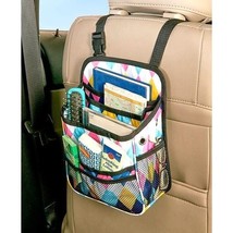 Backseat Car Organizer Diamond Argyle Zippered Pocket Compartments Mesh ... - $15.86