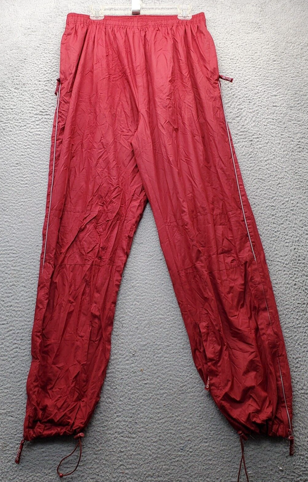 Elite Rain Pants Men&#39;s Size 3XL Red Mesh Lined Pockets Elastic Waist Ank... - $23.05
