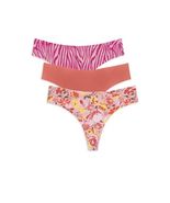 No Boundaries Juniors&#39; No Show freecut Thong Panty 3-Pack Multicolor siz... - $12.41 CAD