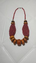 Beads Necklace, berber necklace , moroccan necklace old style, magnificent copal - £75.92 GBP