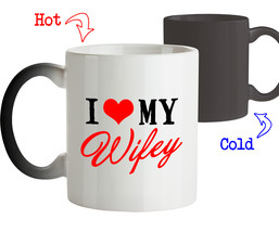 Funny Mug - I love my Wifey - Best gift for Husband and Wife -Color Changing Mug - £16.08 GBP