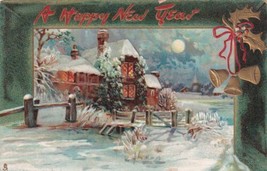 Happy New Year Farmstead Scene Tuck&#39;s Postcard C24 - £2.36 GBP